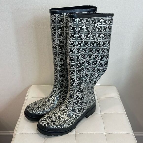 Tory Burch Tall Rainboots - Picture 1 of 4